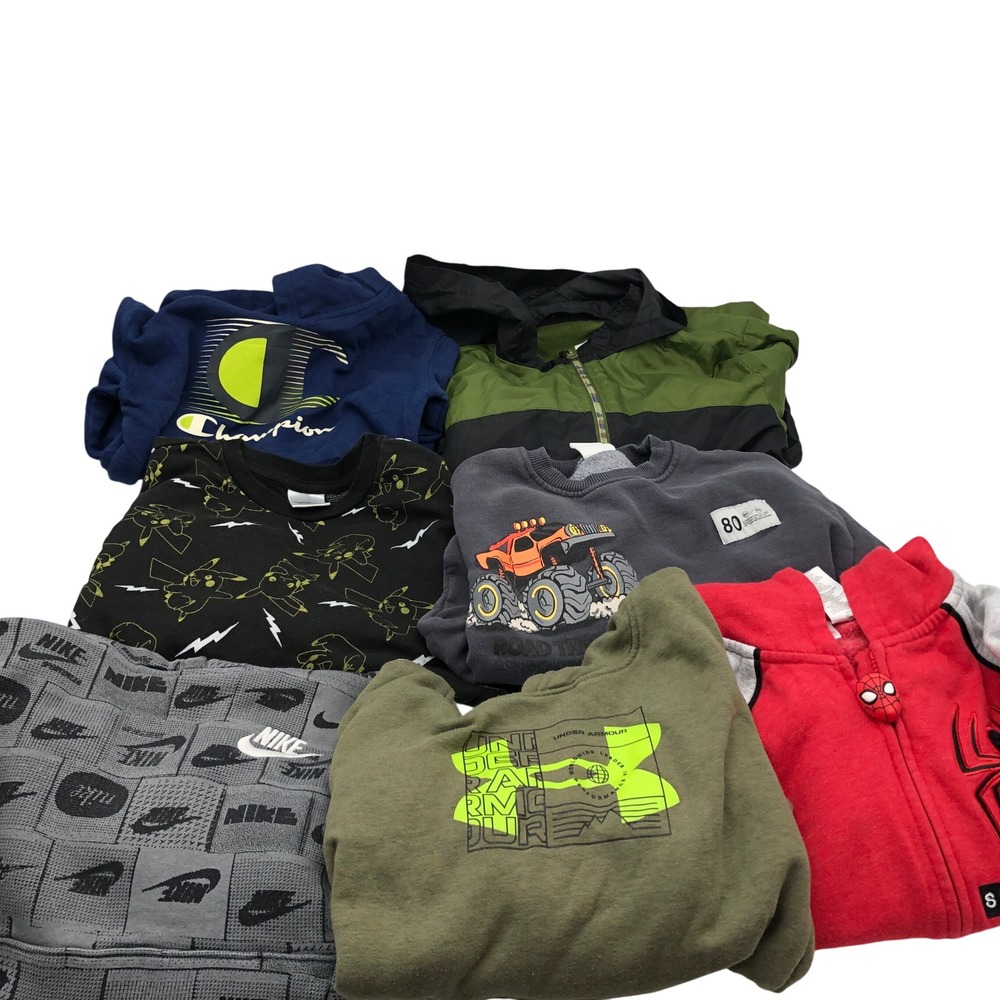 Boys Size 6-7 Sweatshirts Hoodies BUNDLE Nike Under Armour Zara Lot Champion